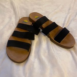 Black strappy sandals